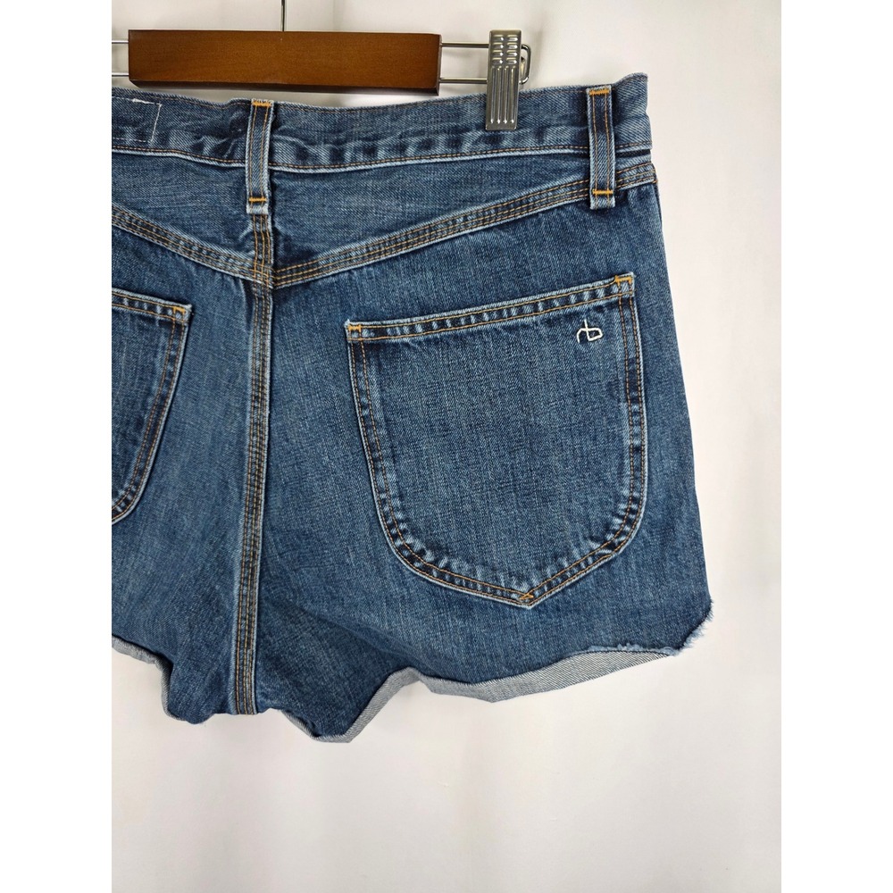 Rag & Bone Denim Shorts Womens 30 Blue Cotton Cutoff High Rise Cha Cha Room Boho - Picture 7 of 12